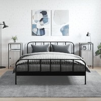  Bedside Cabinets 2 pcs Grey Sonoma 41x31x80 cm Engineered Wood