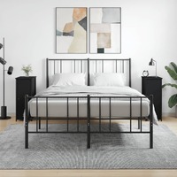  Bedside Cabinets 2 pcs Black 32x42x80 cm Engineered Wood