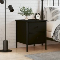  Bedside Cabinet Black 40x42x50 cm Engineered Wood