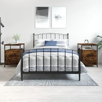  Bedside Cabinets 2 pcs Smoked Oak 44x45x60 cm Engineered Wood