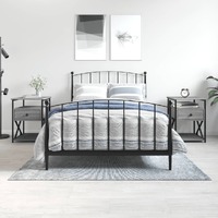  Bedside Cabinets 2 pcs Grey Sonoma 40x42x55 cm Engineered Wood