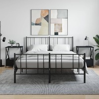  Bedside Tables 2 pcs Black 50x41x65 cm Engineered Wood
