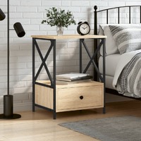  Bedside Table Sonoma Oak 50x41x65 cm Engineered Wood