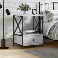  Bedside Table Grey Sonoma 50x41x65 cm Engineered Wood