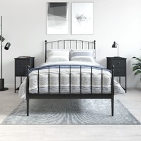  Bedside Cabinets 2 pcs Black 32x42x70 cm Engineered Wood