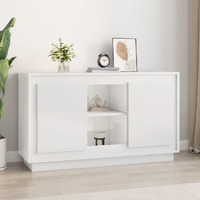  Sideboard High Gloss White 102x35x60 cm Engineered Wood