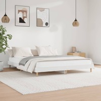  Bed Frame without Mattress White 183x203 cm King Engineered Wood
