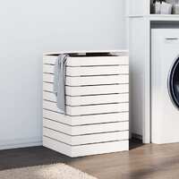  Laundry Basket White 44x44x66 cm Solid Wood Pine