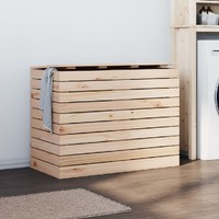  Laundry Basket 88.5x44x66 cm Solid Wood Pine