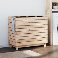  Laundry Basket 88.5x44x76 cm Solid Wood Pine