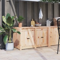  Outdoor Kitchen Cabinet 106x55x64 cm Solid Wood Pine