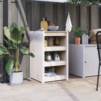  Outdoor Kitchen Cabinet White 55x55x92 cm Solid Wood Pine