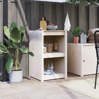  Outdoor Kitchen Cabinet White 55x55x92 cm Solid Wood Pine