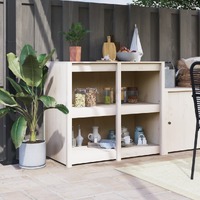  Outdoor Kitchen Cabinet White 106x55x92 cm Solid Wood Pine