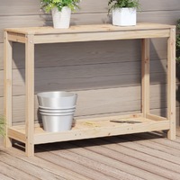  Potting Table with Shelf 108x35x75 cm Solid Wood Pine