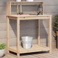  Potting Table with Shelves 82.5x50x109.5 cm Solid Wood Pine