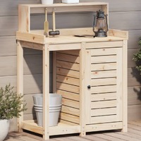  Potting Table with Shelves 82.5x50x109.5 cm Solid Wood Pine