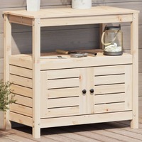  Potting Table with Shelves 82.5x45x81 cm Solid Wood Pine