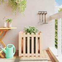  Garden Planter with Fence Design 60x60x60 cm Solid Wood Pine