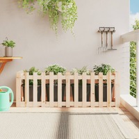  Garden Raised Bed with Fence Design 150x50x50 cm Solid Wood Pine