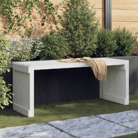  Garden Bench Extendable White 212.5x40.5x45 cm Solid Wood Pine