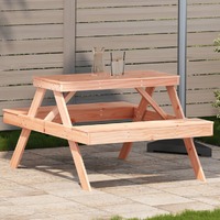  Picnic Table 105x134x75 cm Solid Wood Douglas