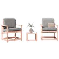 3 Piece Garden Lounge Set Solid Wood Douglas