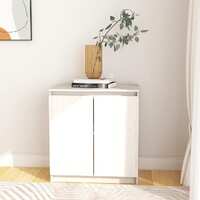  Side Cabinet White 60x36x65 cm Solid Wood Pine