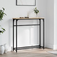  Console Table Sonoma Oak 75x19.5x75 cm Engineered Wood