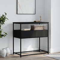  Console Table Black 75x40x75 cm Engineered Wood