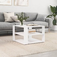  Coffee Table White 59.5x59.5x40 cm Engineered Wood
