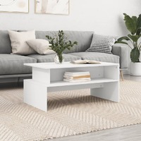  Coffee Table White 90x55x42.5 cm Engineered Wood