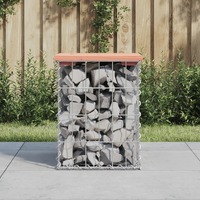  Garden Bench Gabion Design 33x31x42 cm Solid Wood Douglas
