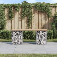  Garden Bench Gabion Design 103x31x42 cm Solid Wood Pine