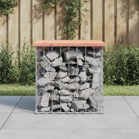  Garden Bench Gabion Design 43x44x42 cm Solid Wood Douglas