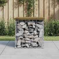  Garden Bench Gabion Design 43x44x42 cm Impregnated Wood Pine