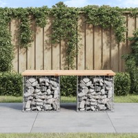  Garden Bench Gabion Design 103x44x42 cm Solid Wood Pine