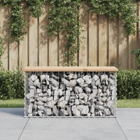  Garden Bench Gabion Design 83x31.5x42 cm Solid Wood Pine