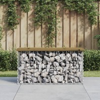  Garden Bench Gabion Design 83x31.5x42 cm Impregnated Wood Pine