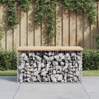 Garden Bench Gabion Design 83x44x42 cm Solid Wood Pine