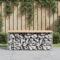  Garden Bench Gabion Design 103x44x42 cm Solid Wood Pine