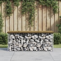  Garden Bench Gabion Design 103x44x42 cm Impregnated Wood Pine