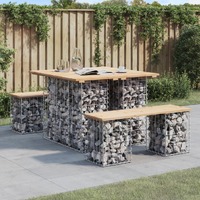  Garden Bench Gabion Design 100x102x72 cm Solid Wood Pine