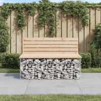  Garden Bench Gabion Design 103x70x65 cm Solid Wood Pine