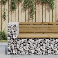  Garden Bench Gabion Design 92x71x65.5 cm Impregnated Wood Pine