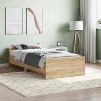  Bed Frame without Mattress Sonoma Oak 90x190 cm Engineered Wood