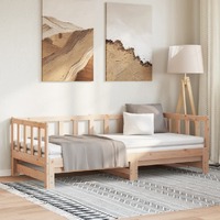  Day Bed with Trundle without Mattress 90x190 cm Solid Wood