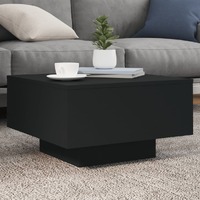  Coffee Table Black 55x55x31 cm Engineered Wood