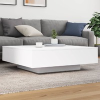  Coffee Table White 100x100x31 cm Engineered Wood