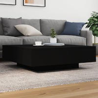 Coffee Table Black 100x100x31 cm Engineered Wood